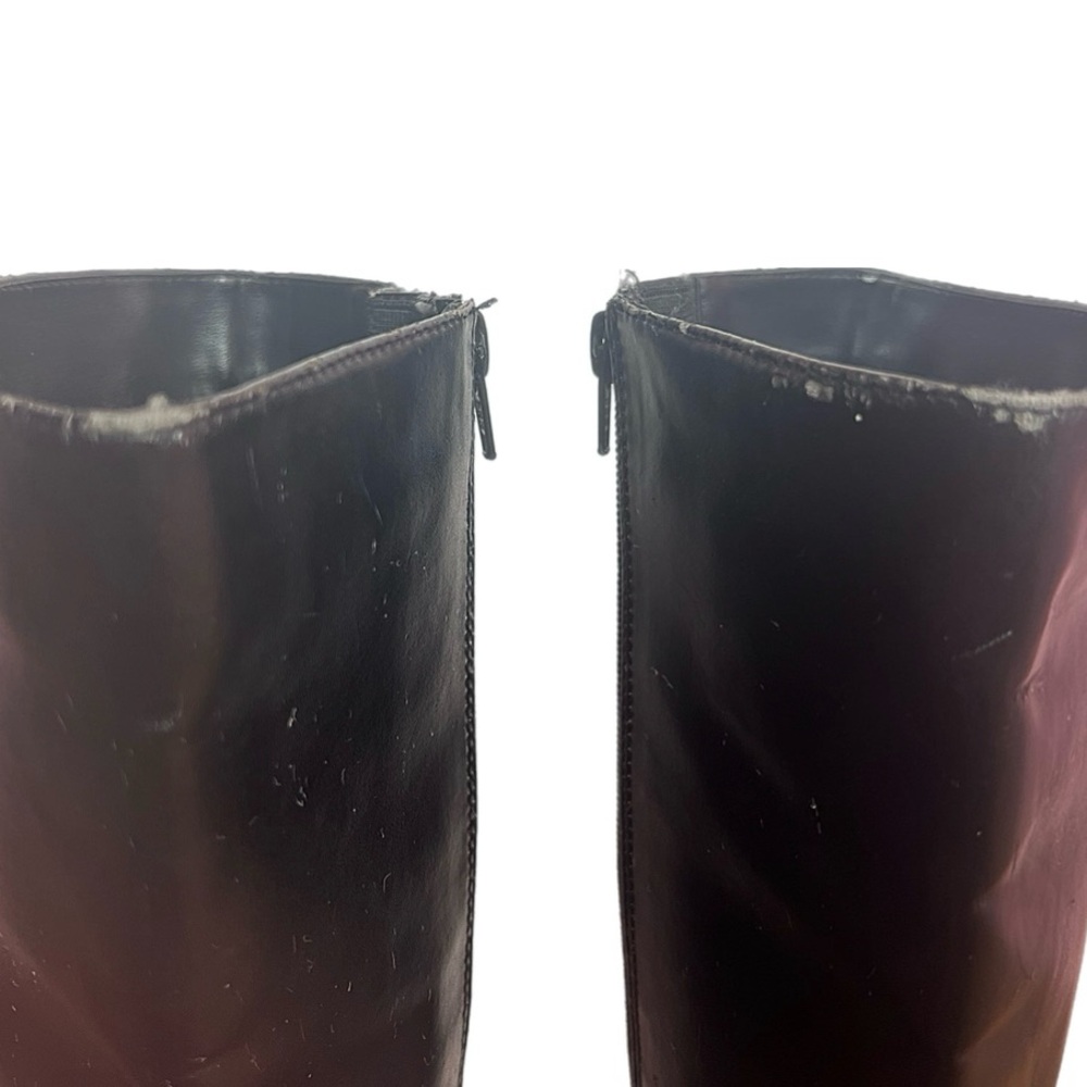 Lee Vintage Black platform Leather Boots - Picture 6 of 8